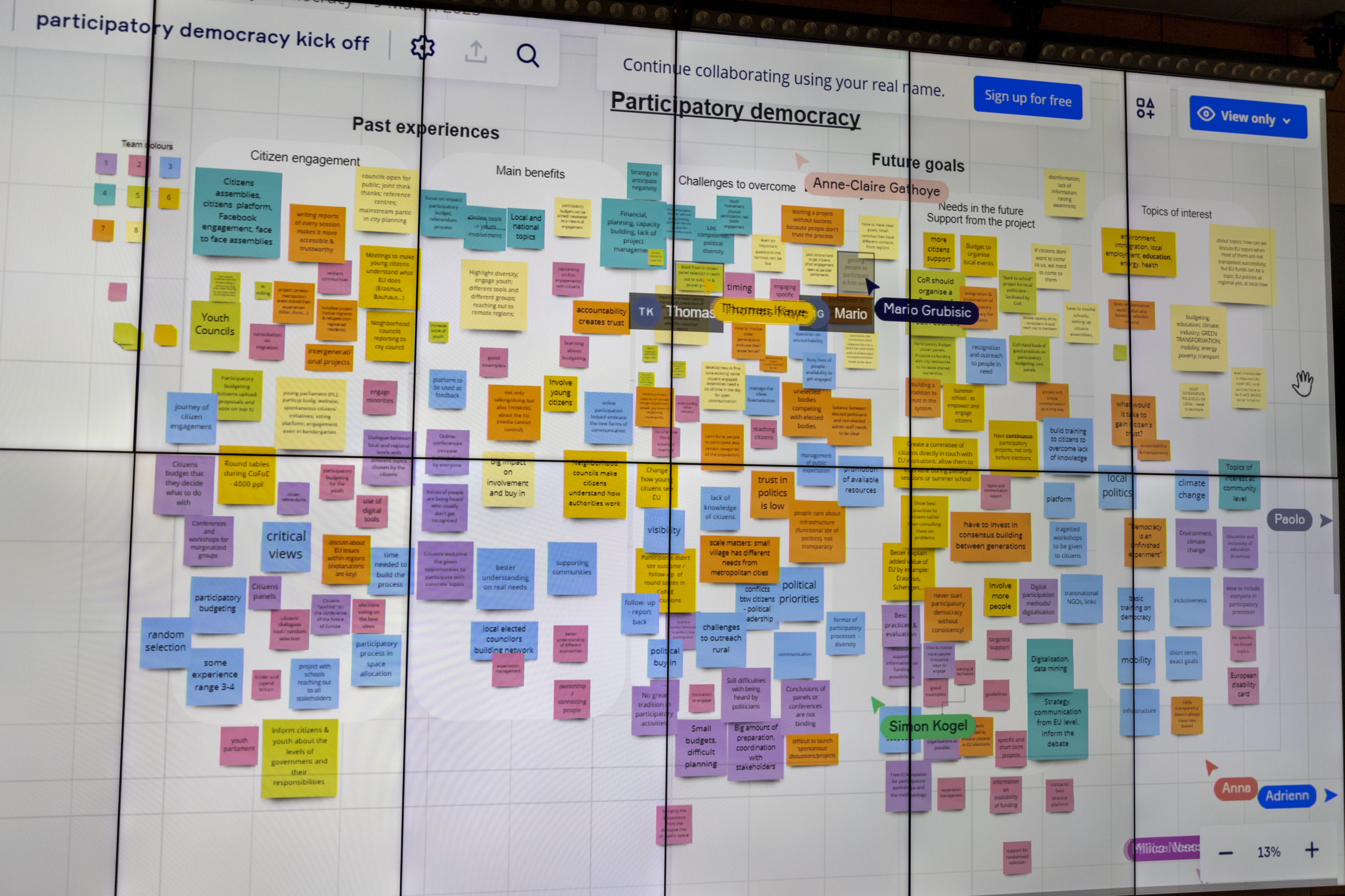 Tafel mit bunten Post-its - Trello Board