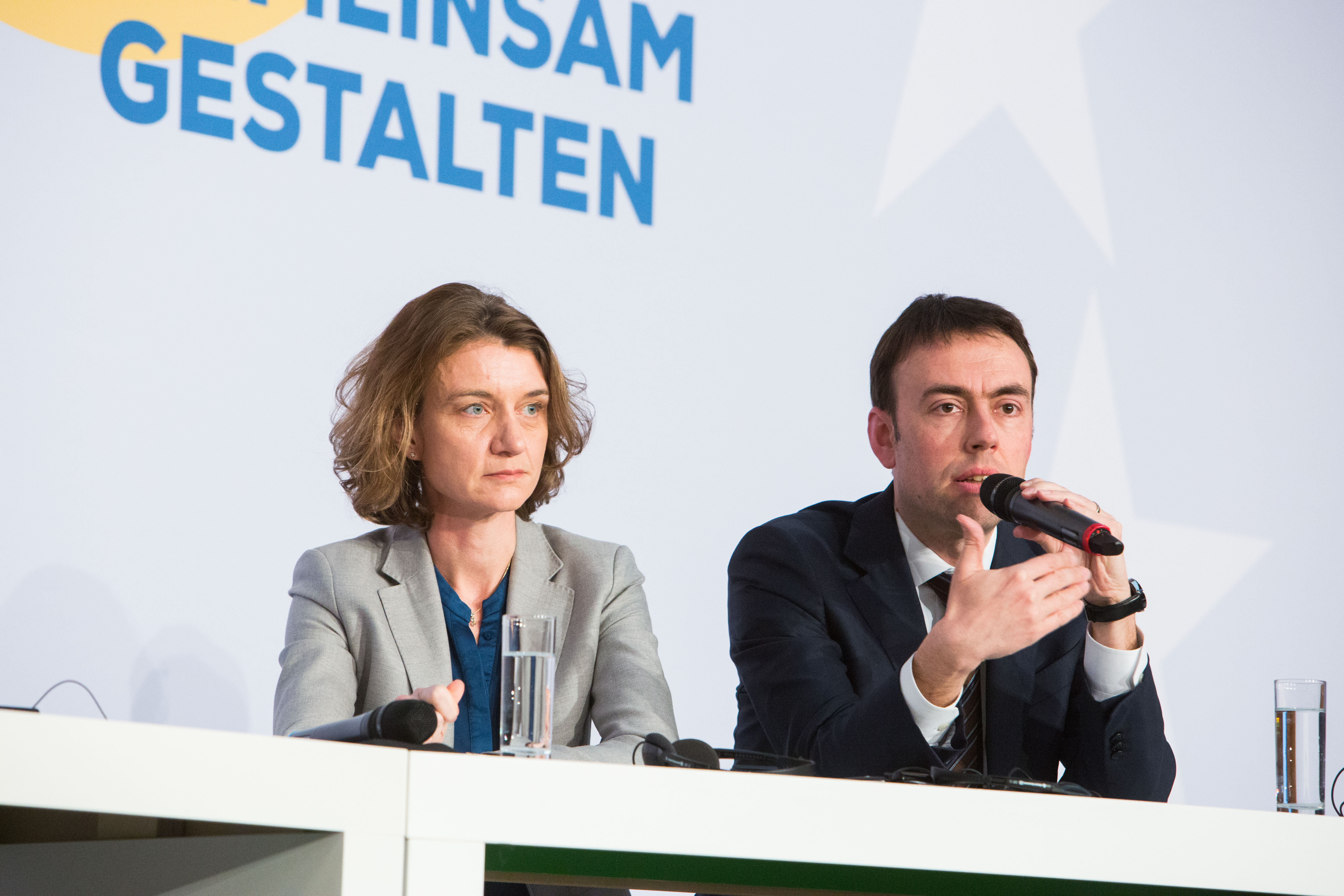 Daniela Schwarzer auf dem Podium